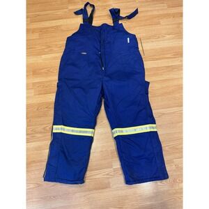 FireZero Mens 3XL Blue Flame Resistant Insulated Bib Overalls 3M Scotchlite FR